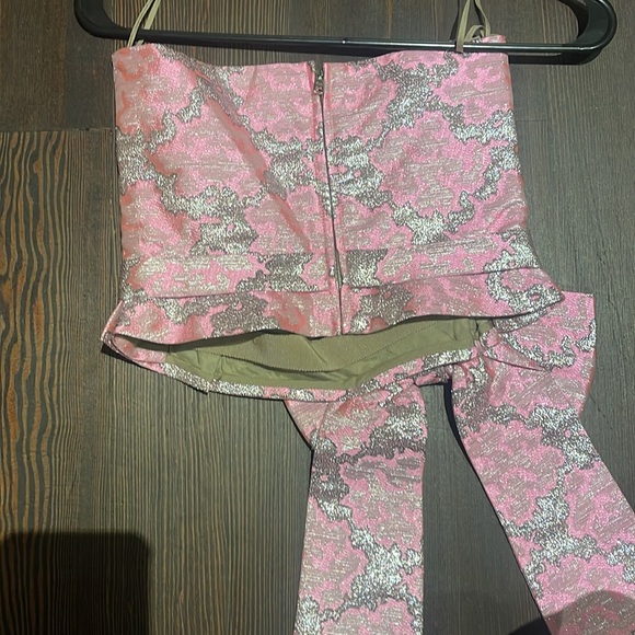 PRADA Pink Metallic Strapless Bustier Top NWT - Picture 8 of 8